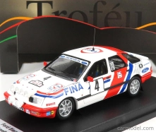 Trofeu Ford england Sierra Xr 4x4 Team Fina (night Version) N 4 Boucles De Spa 1988 M.lovell - T.herryman 1:43 Biela červená modrá