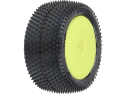 Motocykel Pro-Line 1:18, zadné pneumatiky Prism Carpet, žltý disk H8 (2) (Losi Mini-B)