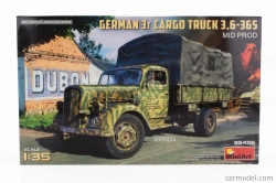 Miniart Opel Blitz German 3t Cargo Military Truck 2-assi 1952 1:35 /
