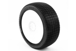 ADDICTIVE V2 BUGGY S1 (SUPER SOFT) lepené pneumatiky, biele disky, 2 ks.