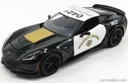 Maisto Chevrolet Corvette Z06 C7 Coupe Highway Patrol Police 2015 1:24 Černé Bílé Zlato