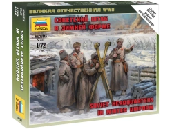 Zvezda figúrky sovietskeho veliteľstva v zimných uniformách (1:72)