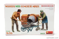 Miniart Figures Workers With Concrete Mixer 1:35 /