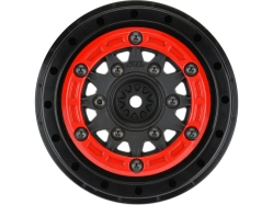 Pro-Line 2.2/3.0" Raid bead lock H12/H14 SC červená/čierna (2)