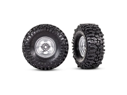 Traxxas kolo 1.0", disk polomatný chrom, pneu Mickey Thompson® Baja Pro™ Xs (2)