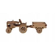 Wooden City dřevěné puzzle - 3D Traktor s vlečkou
