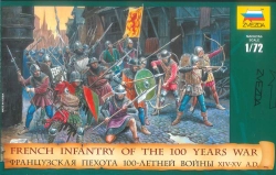 Zvezda figurky AoB - francouzská pěchota 100 letá válka (1:72)