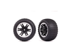 Traxxas koleso 2.8", disk RXT čierny/polomatný chrom, pneu Alias (2) (2WD zadné)