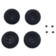 HBP240506 - 1.2inch Deep Star Wheel 68mm Mudder-XL Tire Set ( Black )