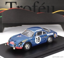 Trofeu Renault Alpine A110 1300 N 18 3rd Rally Montecarlo 1970 Jean Pierre Nicolas - Claude Roure 1:43 Blue