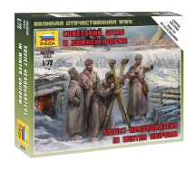 Zvezda figúrky sovietskeho veliteľstva v zimných uniformách (1:72)