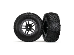 Traxxas kolo 2.2/3.0", disk SCT Split-Spoke černý-saténový, pneu SCT S1 (2)