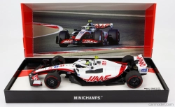 Minichamps Haas F1 Vf-22 Ferrari Team Haas N 47 11th Bahrain Gp 2022 Mick Schumacher 1:18 Biela čierna červená