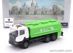 Brekina plast Scania P124.860 Cisternové vozidlo 3-osé 1988 1:87 Zelená biela