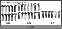 Flat Head Screw Set 3*12/3*14