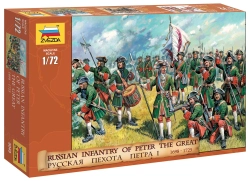 Zvezda figurky - ruská pěchota (Petr Veliký) (1:72)
