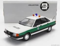 Triple9 Audi 100 (c3) Polizei 1989 1:18 Bielozelená