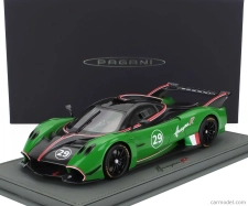 Bbr-models Pagani Huayra R N 29 Racing 2021 - Con Vetrina - With Showcase 1:18 Černý Uhlík Zelený