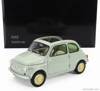 Kyosho Fiat 500 D Cabriolet Open 1960 1:18 Verde Chiaro - Světle Zelená