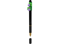 LEGO gelové pero s fialovou květinou černé