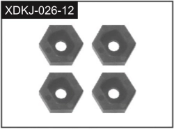 J-026-12 - Hex Wheel Hubs (4)