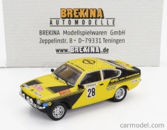 Brekina plast Opel Kadett C Gt/e (nočná verzia) N 28 Rally Montecarlo 1976 Anders Kullang - Claes Goran Andersson 1:87 žltá čierna