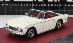 Modely v mierke Matrix Triumph Tr5 Cabriolet Open 1967 1:43 Biela