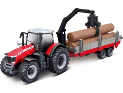 Bburago Massey Ferguson 8740S s drevom