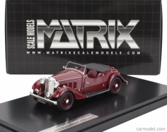 Modely v mierke Matrix Rover 12hp (p1) Tourer Cabriolet Open 1934 1:43 Bordeaux