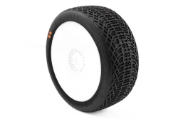 I-BARRS V3 BUGGY S3 (MEDIUM) lepené pneumatiky, biele disky, 2 ks.