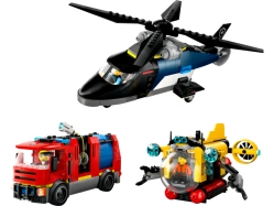 LEGO City – Remix: Helikoptéra, hasičské auto a ponorka