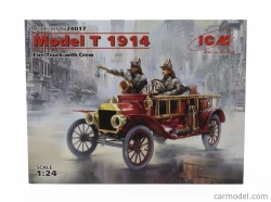 Icm-model Ford usa Model T Fire Truck With Crew 1914 - Vigili Del Fuoco 1:24 /