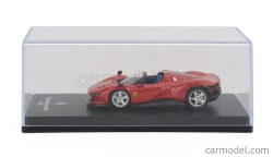 Edicola Ferrari Daytona Sp3 Open Roof 2021 - Con Vetrina - With Showcase 1:64 Rosso Corsa - Červená