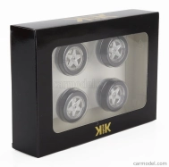 Kk-scale Accessories Set 4x Wheels And Rims For Ferrari F40 1987 1:18 Černý Chrom