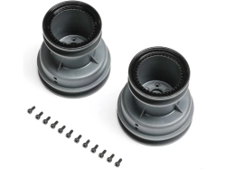 Losi Wheel Disc MT šedá, beadlock čierna (2): Mini LMT