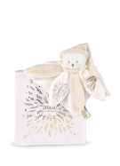 Doudou Darčeková sada Plyšový maznáčik medvedík s čiapočkou 25 cm béžový