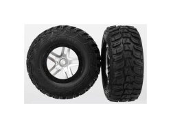Traxxas koleso 2.2/3.0", disk SCT Split-Spoke saténovo čierny, pneu Kumho (2)