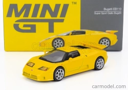 Mini-gt Bugatti Eb110 Super Sport Lhd 1995 1:64 žltá