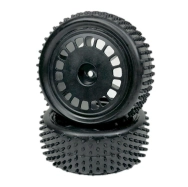 Absima buggy pneu Mini Pin vrátane disku 1:10 predné, čierne, 2 ks