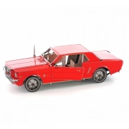 Oceľová stavebnica Ford 1965 Mustang, červená