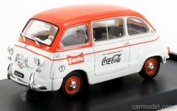 Brumm Fiat 600d Multipla Fanta Coca-cola 1961 1:43 Bílá Oranžová