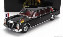 Mercedes benz triedy S 600 Lwb Pullman (w100) Willy Brandt - Georges Pompidou 1964 1:18 čierna