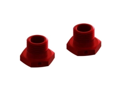 Arrma šesťhran kolesa 17 mm 14,6 mm hliník, červený (2)