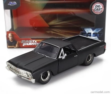 Jada Chevrolet El Camino Pick-up (ff10) Custom 1967 - Fast & Furious 1:32 Matt Black