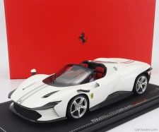 Bbr-models Ferrari Daytona Sp3 Open Roof Icona 2022 - Con Vetrina - S vitrínou 1:18 Bianco Italia - Biela