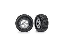 Traxxas kolo 2.2/3.0", disk SCT polomatný chrom, pneu Hoosier (2) (2WD přední)