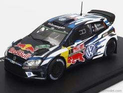 Edicola Volkswagen Polo R Wrc Team Volkswagen Motorsport Red Bull N 1 Winner Rally Wales Gb 2016 S.ogier - J.ingrassia 1:43 Modrá Biela Žltá