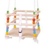 ROZBALENÉ - Bigjigs Toys Drevená korálková hojdačka