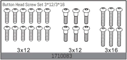 Button Head Screw Set 3*12/3*16