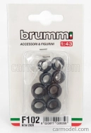 Brumm Accessories F1 Set Pneumatici Good Year E Cerchi - pneumatiky a disky 1:43 Black Silver